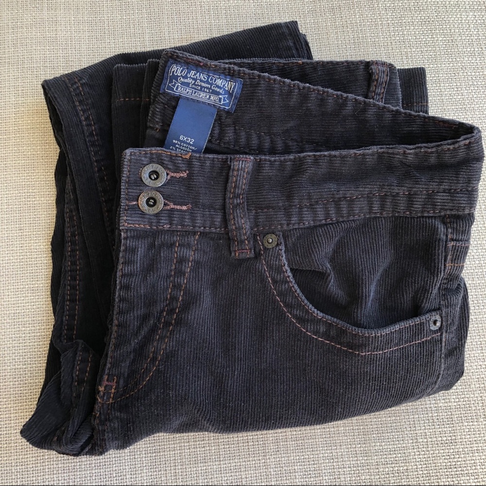 Ralph Lauren, PJC, Black Corduroy Pants, 6x32
